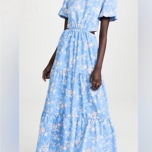 Wayf Blue Floral Dress